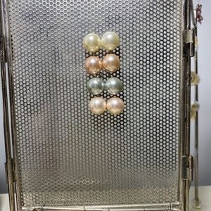 4 sets of pearl earrings